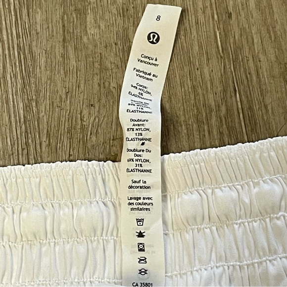 Lululemon Hotty Hot High-Rise Skirt in White Pickleball Tennis Golf Skort Size 8 - Picture 11 of 16